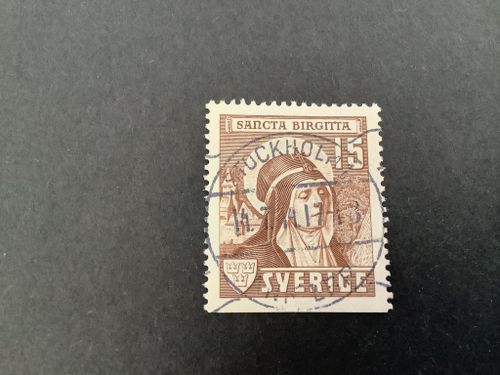 Sancta Birgitta facit nr 335 B2 lyxstämplat STOCKHOLM 1