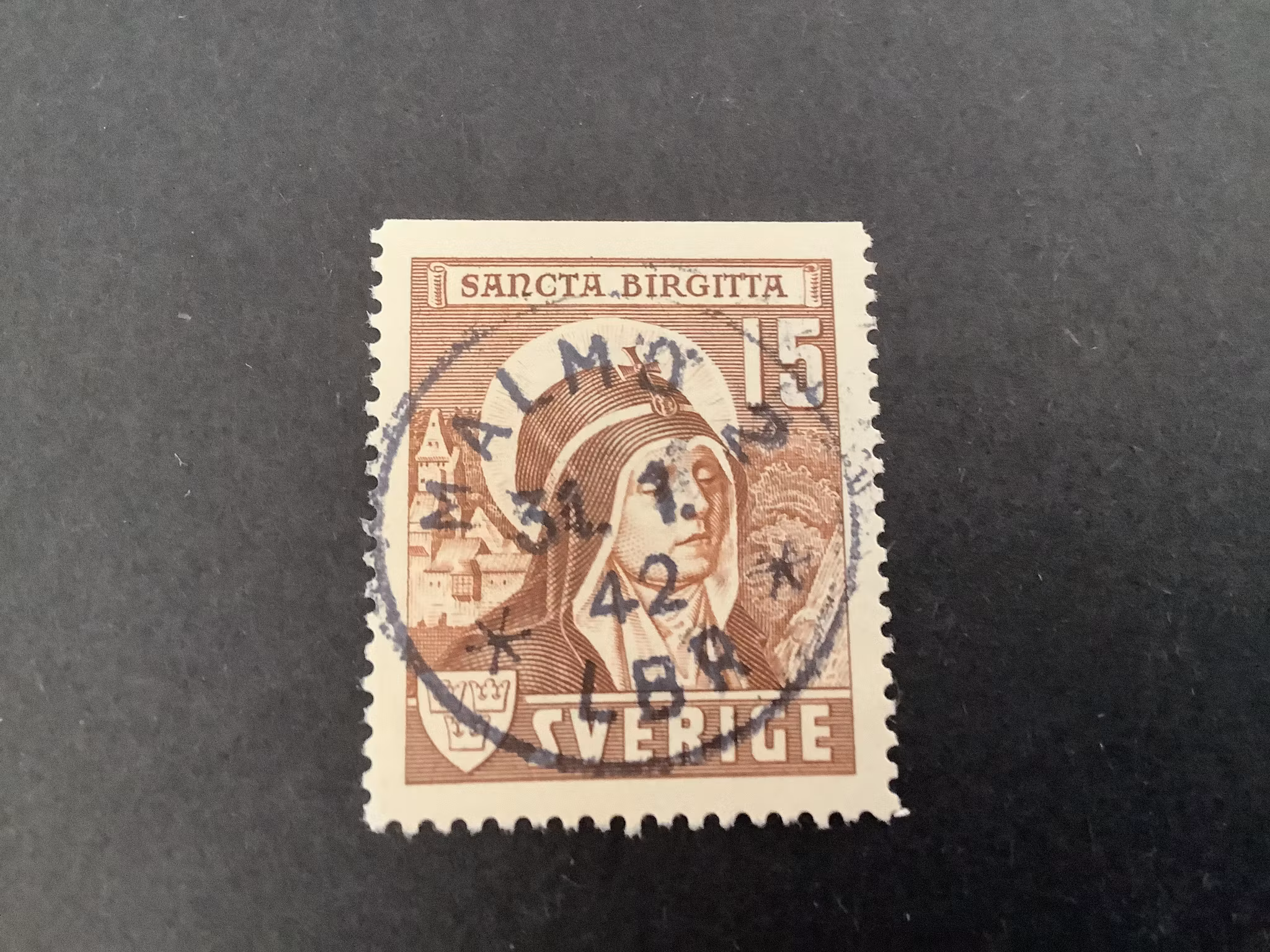 Sancta Birgitta facit nr 335 B1 praktstämplat MALMÖ 2 *LBR*