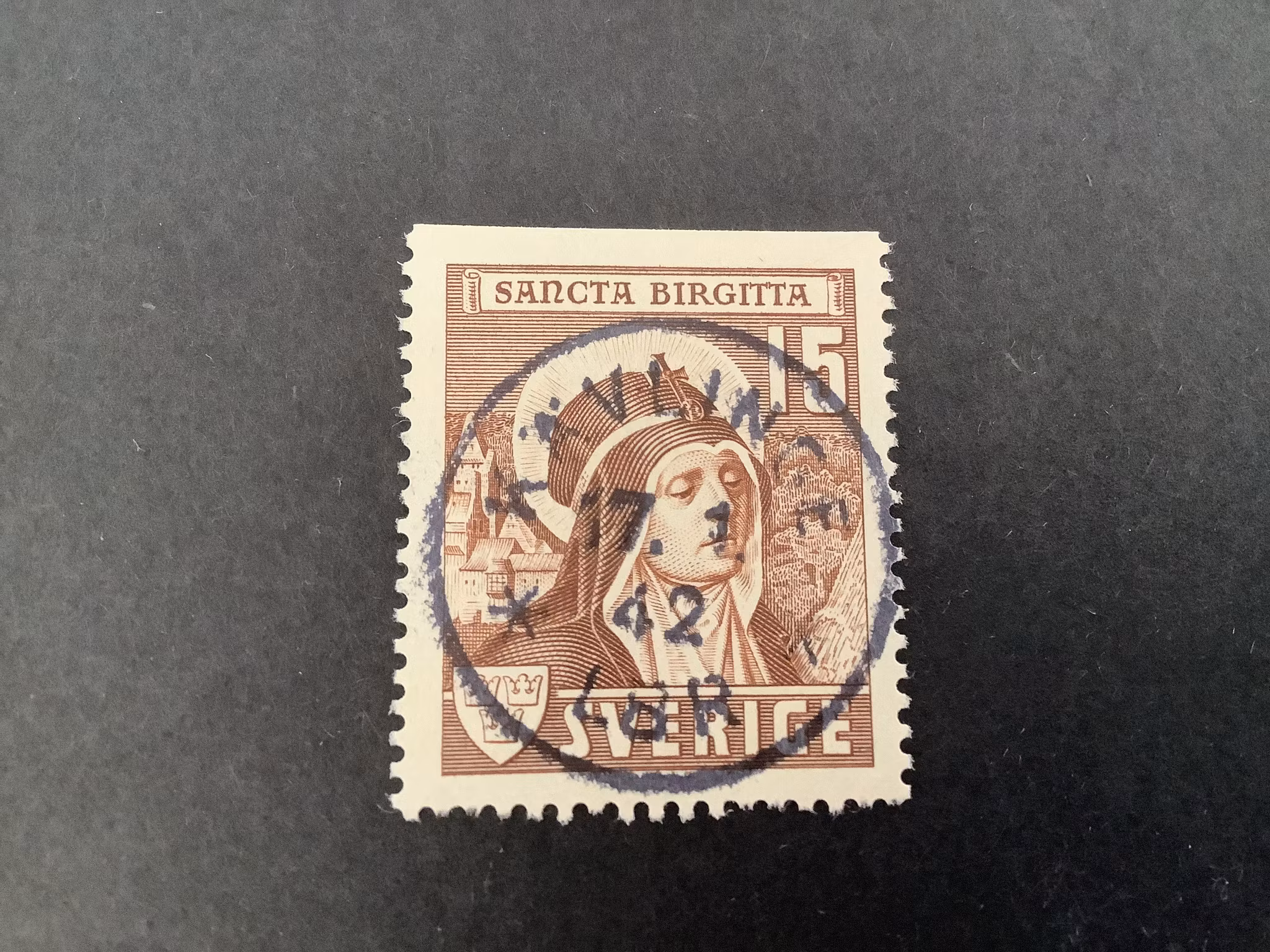 Sancta Birgitta facit nr 335 B1 praktstämplat KÄVLINGE*LBR*