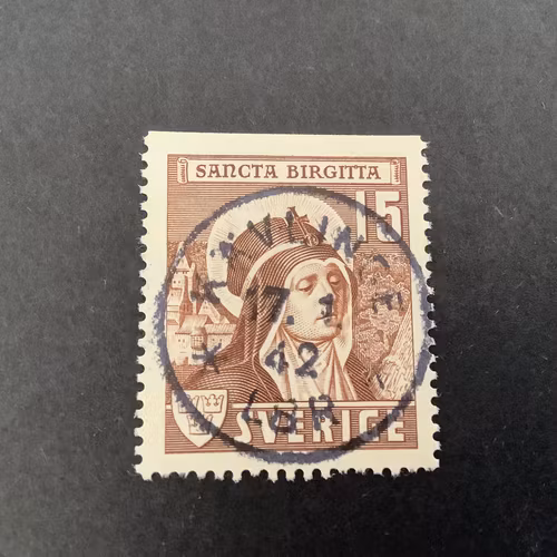 Sancta Birgitta facit nr 335 B1 praktstämplat KÄVLINGE*LBR*
