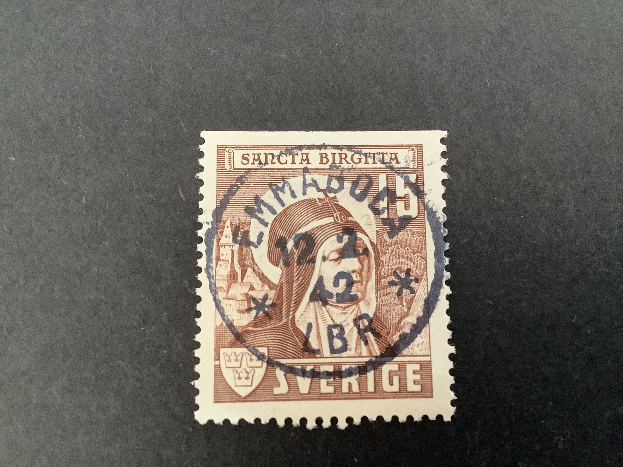 Sancta Birgitta facit nr 335 B1 lyxstämplat EMMABODA *LBR*