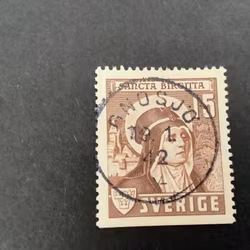 Sancta Birgitta facit nr 335 B2 lyxstämplat GNOSJÖ