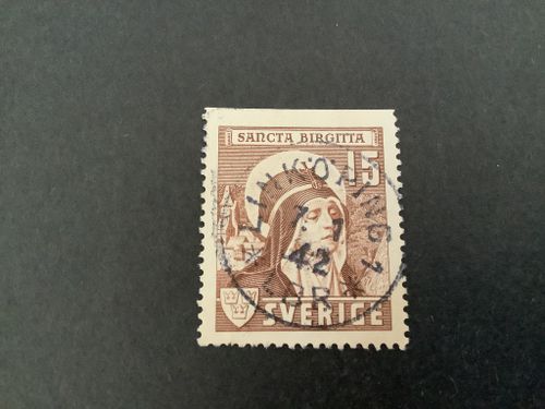 Sancta Birgitta facit nr 335 B1 praktstämplat LINKÖPING 1 *LBR*