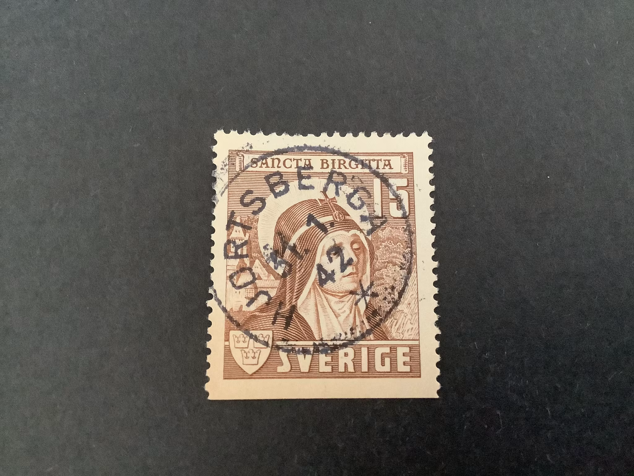 Sancta Birgitta facit nr 335 B2 praktstämplat HJORTSBERGA