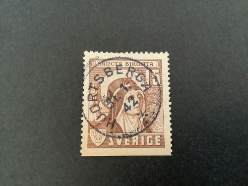 Sancta Birgitta facit nr 335 B2 praktstämplat HJORTSBERGA