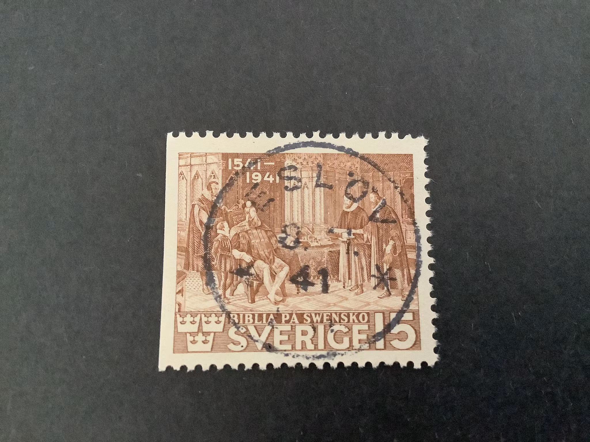 Bibeln facit nr 328 B1 lyxstämplat ESLÖV