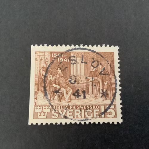 Bibeln facit nr 328 B1 lyxstämplat ESLÖV