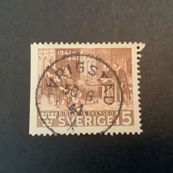 Bibeln facit nr 328 B1 praktstämplat VRIGSTAD