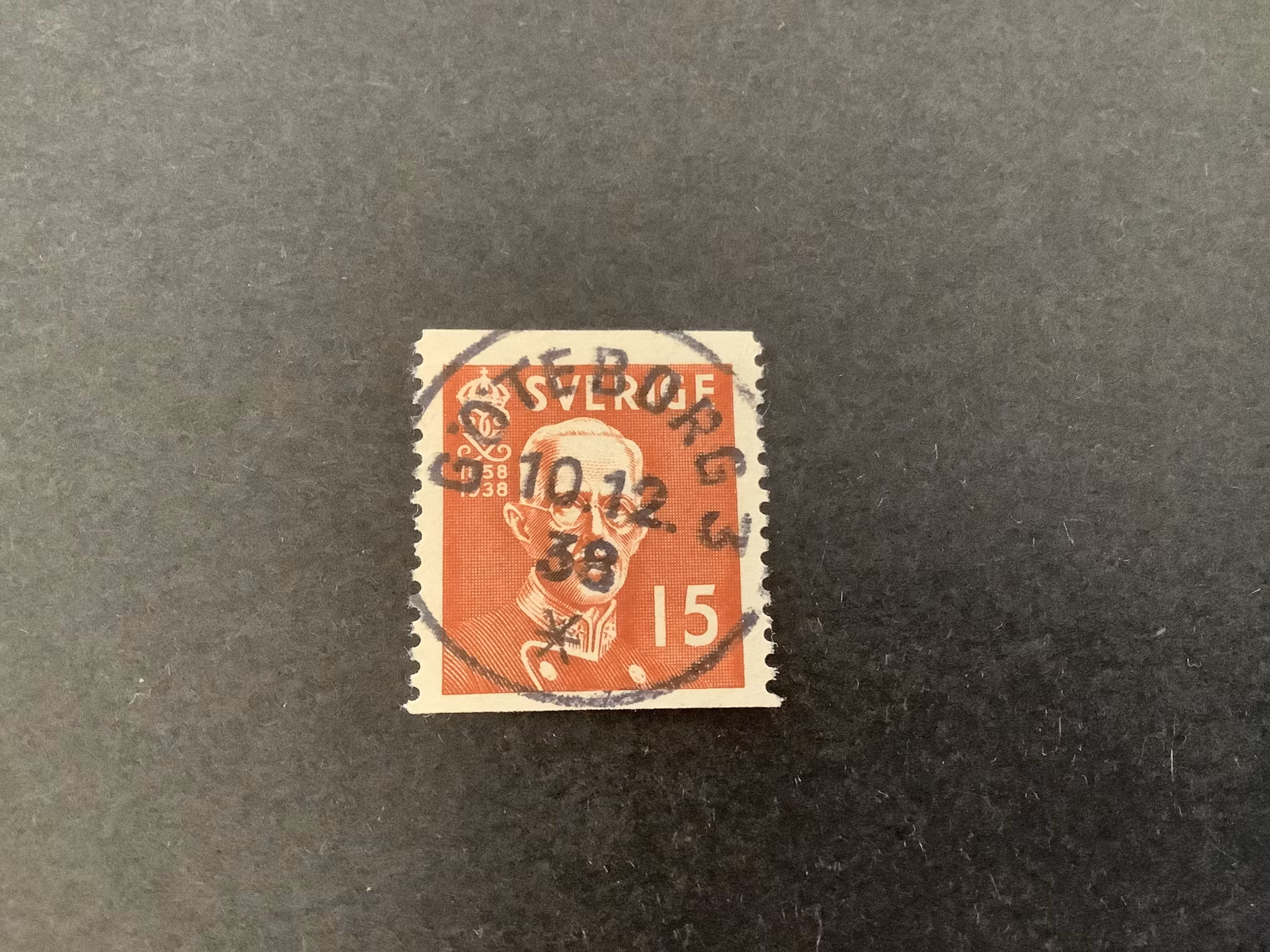 Gustaf V 80 år facit nr 267 A lyxstämplat GÖTEBORG 3