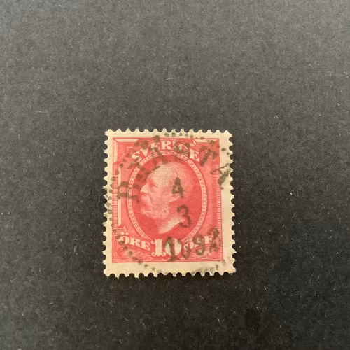 Oscar II facit nr 54 praktstämplat BJÄSTA