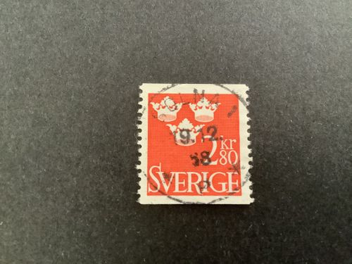 Tre kronor facit nr 315 lyxstämplat SOLNA 1