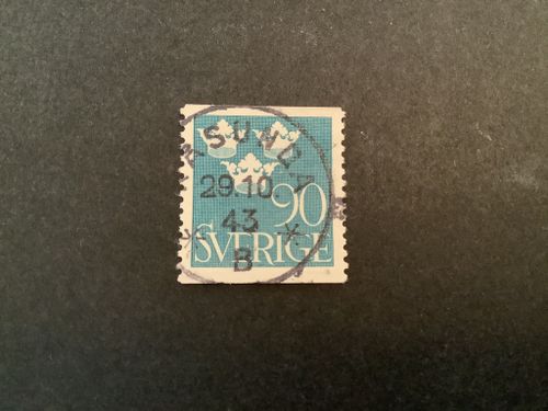 Tre kronor facit nr 293 praktstämplat RÅSUNDA