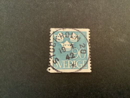Tre kronor facit nr 293 praktstämplat STOCKHOLM 20