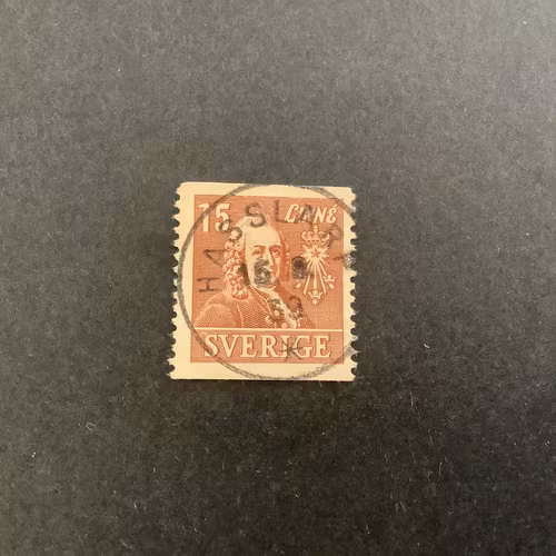 Kungliga vetenskapsakademien facit nr 321 A praktstämplat HASSLARP