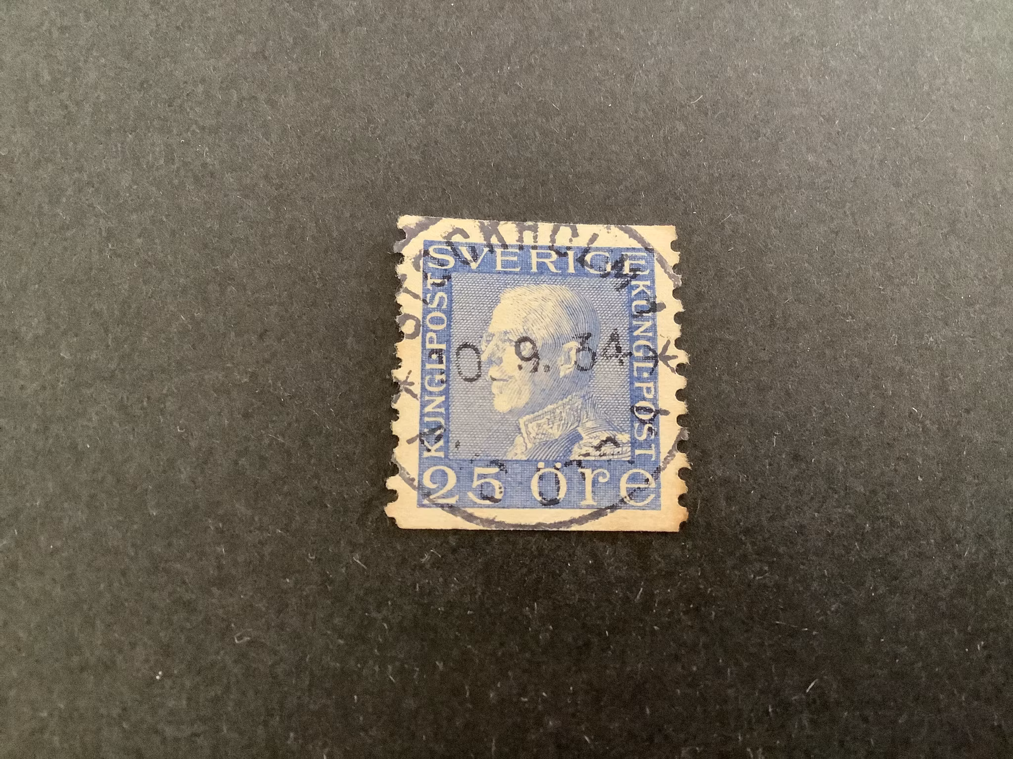 Gustaf V profil vänster facit nr 183 praktstämplat  STOCKHOLM 1