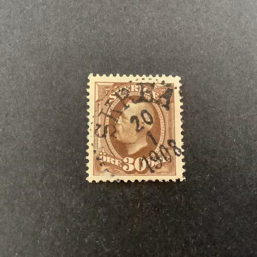 Oscar II facit nr 58 praktstämplat SKREA
