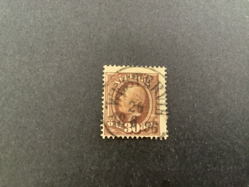 Oscar II facit nr 58 praktstämplat WESTERVIK