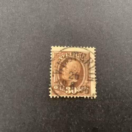 Oscar II facit nr 58 praktstämplat WESTERVIK
