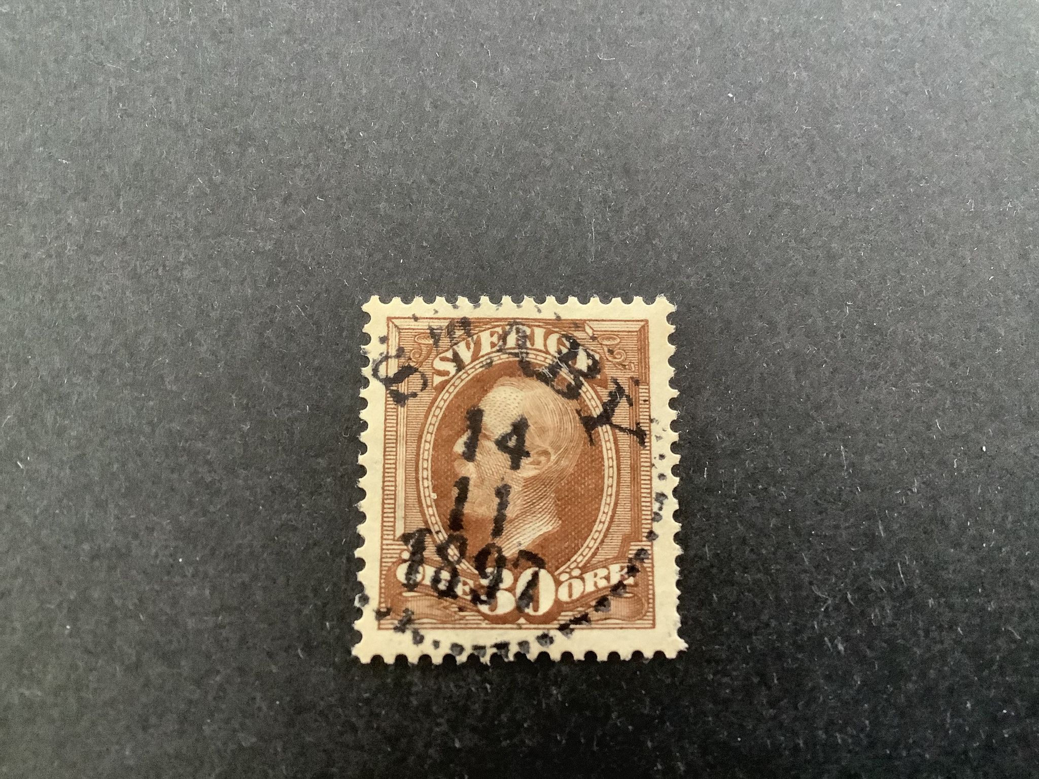 Oscar II facit nr 58 praktstämplat STABY