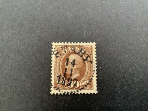 Oscar II facit nr 58 praktstämplat STABY