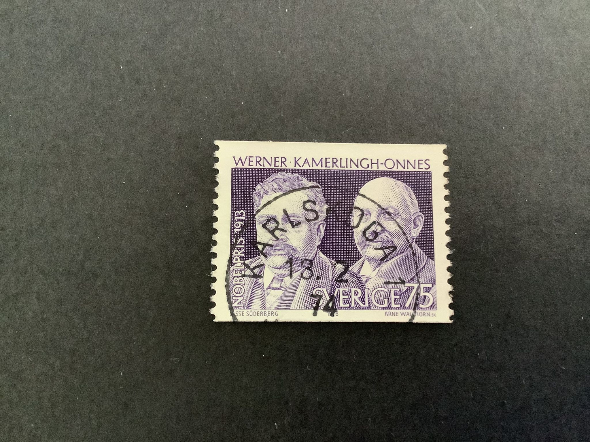 Nobelpris 1913 facit nr 850 praktstämplat KARLSKOGA 1