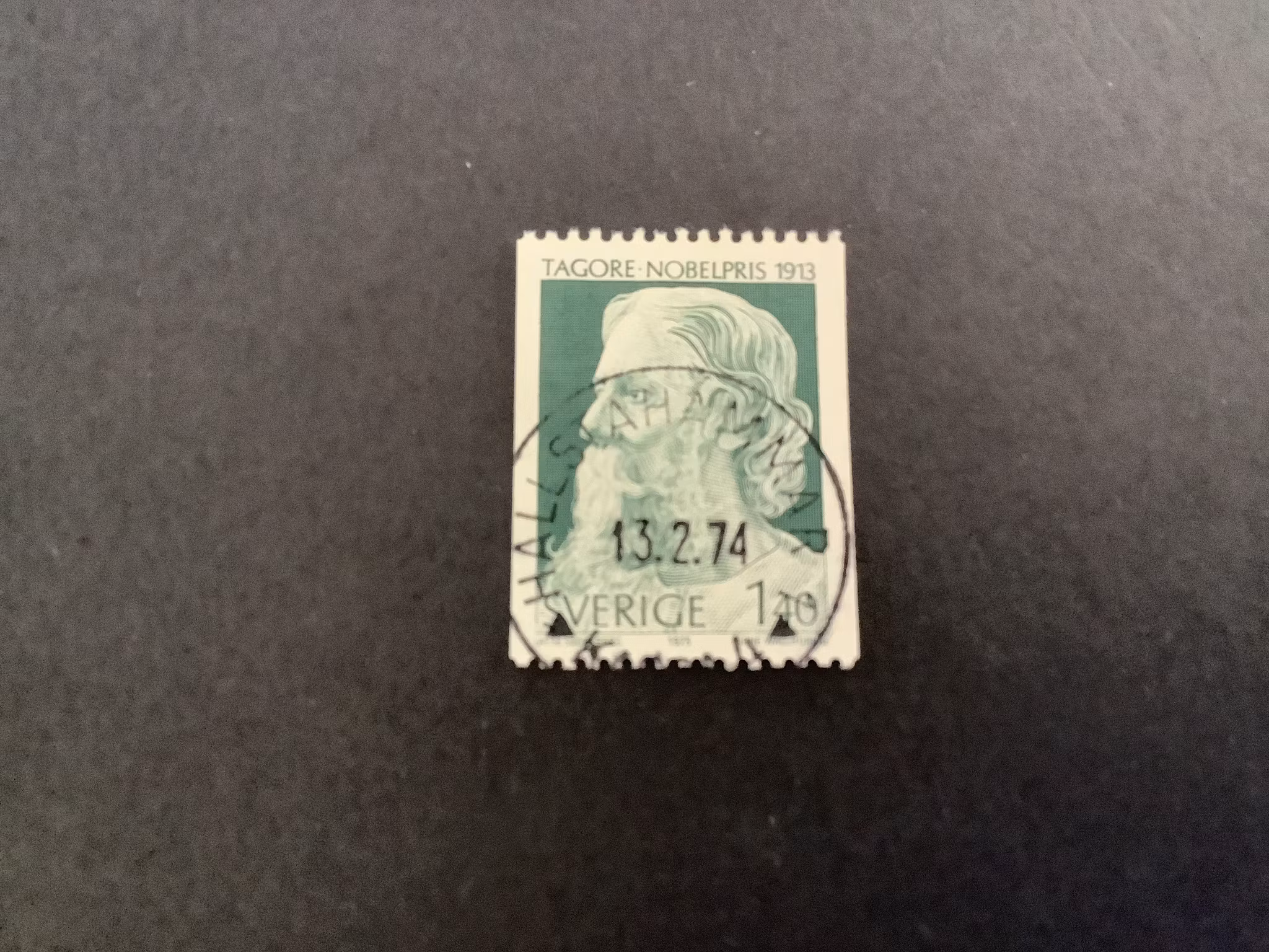 Nobelpris 1913 facit nr 852 praktstämplat HALLSTAHAMMAR 1