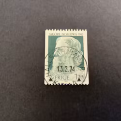 Nobelpris 1913 facit nr 852 praktstämplat HALLSTAHAMMAR 1