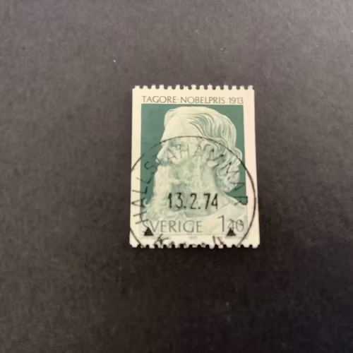 Nobelpris 1913 facit nr 852 praktstämplat HALLSTAHAMMAR 1