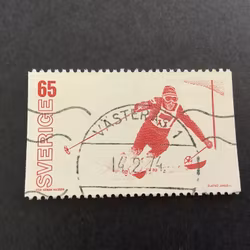 VM på skidor facit nr 856 praktstämplat VÄSTERÅS 1