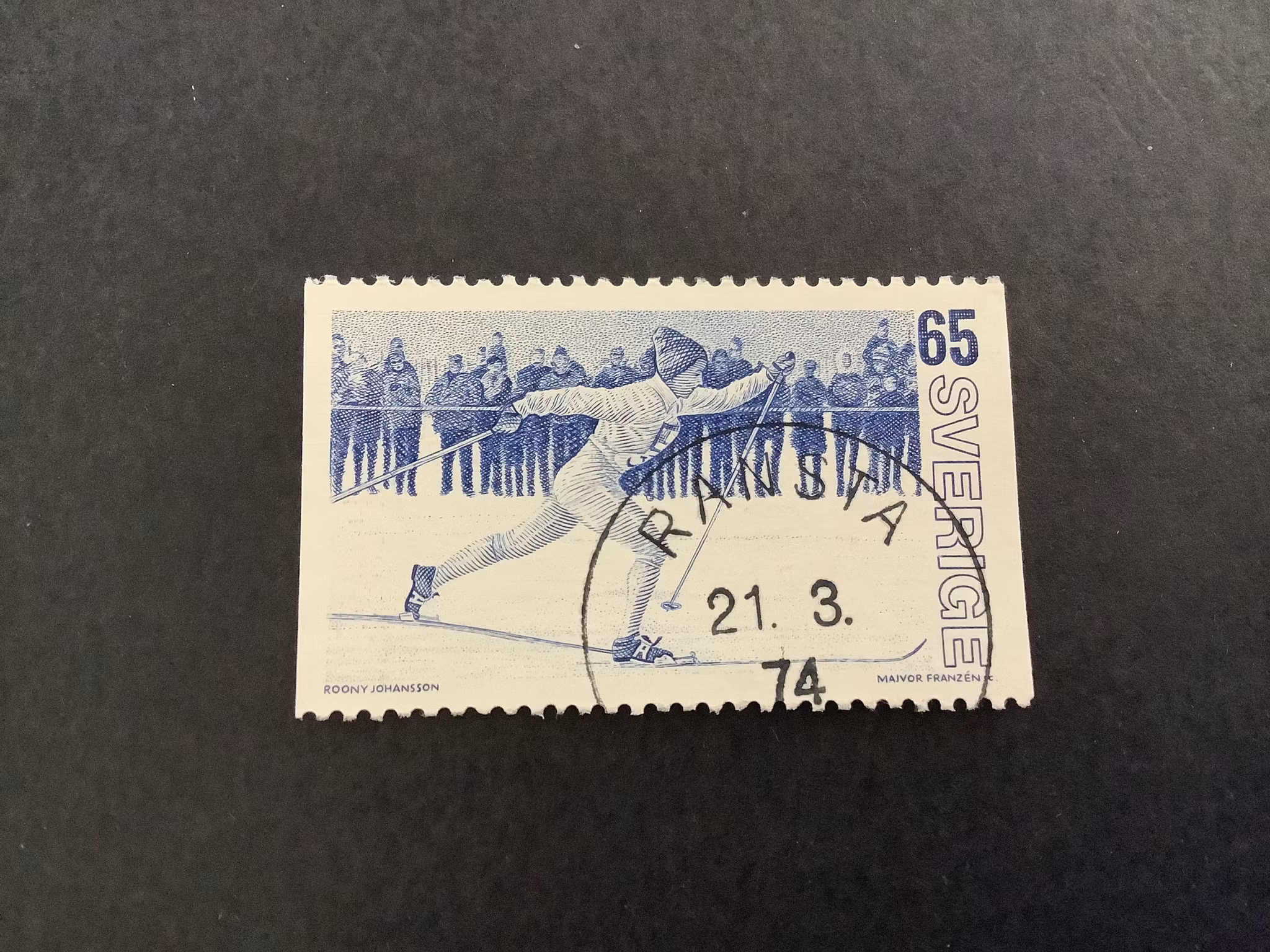 VM på skidor facit nr 857 praktstämplat RANSTA