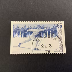 VM på skidor facit nr 857 praktstämplat RANSTA