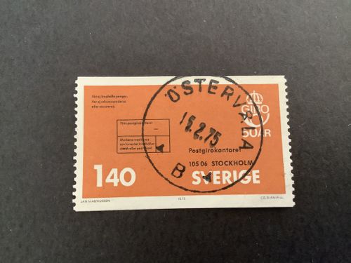 Postgirot 50 år facit nr 908 praktstämplat ÖSTERVÅLA