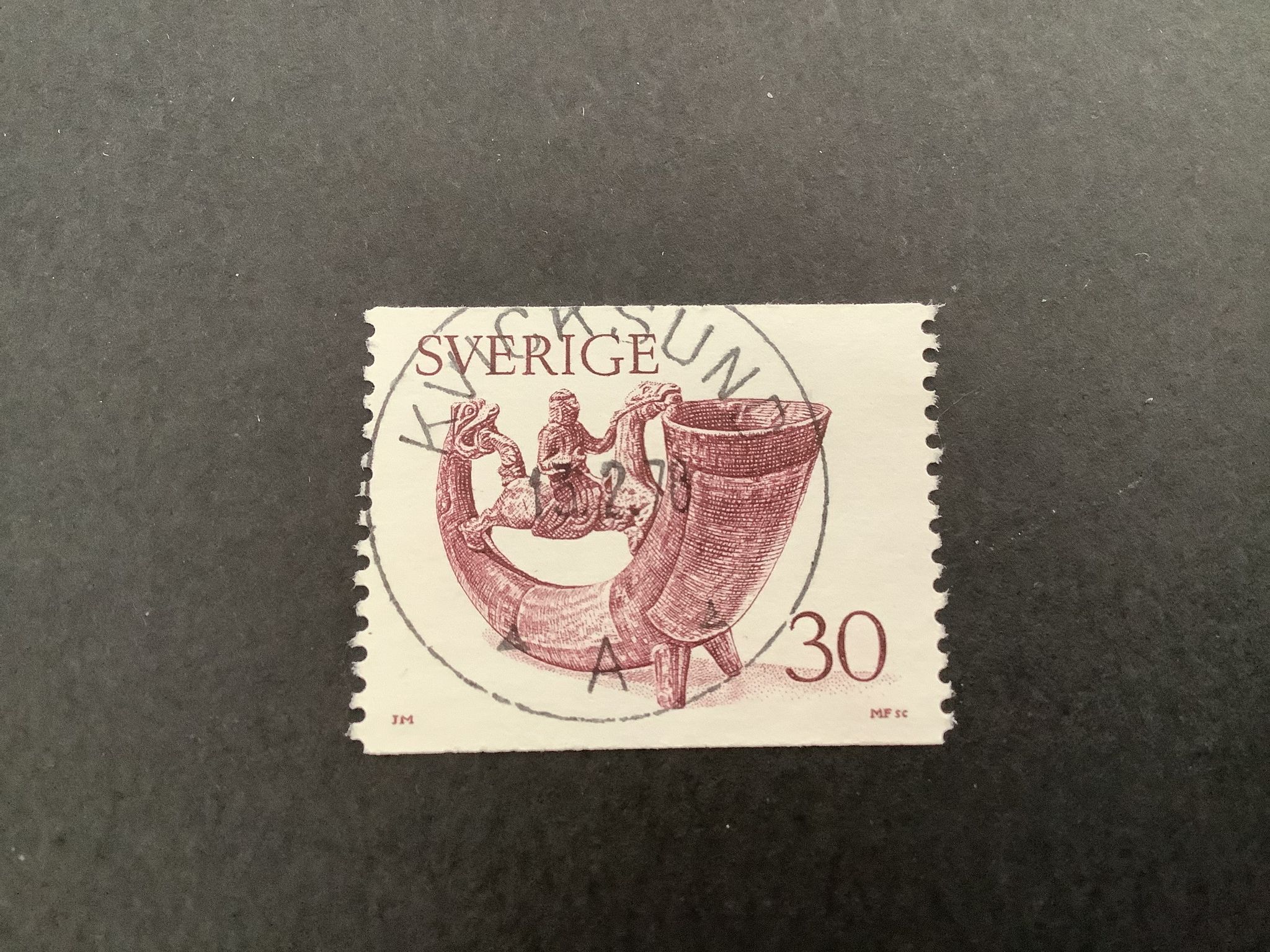 Dryckeshorn facit nr 973  lyxstämplat KVICKSUND