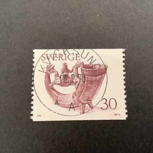 Dryckeshorn facit nr 973  lyxstämplat KVICKSUND