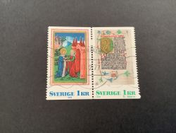 Medeltida bokmåleri facit nr 986 SX1 lyxstämplat par SÖDERTÄLJE 1 P