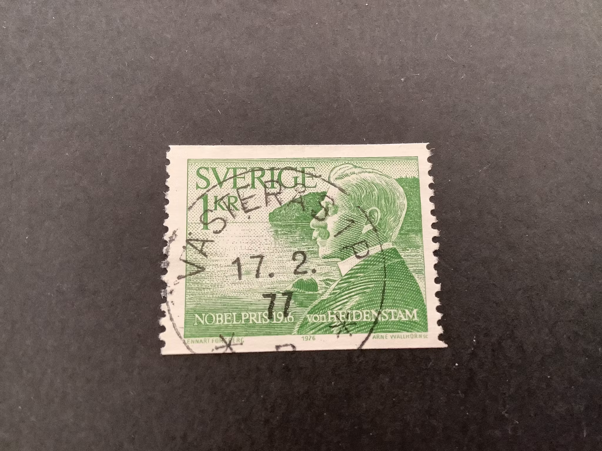 Nobelpris 1916 facit nr 987 praktstämplat VÄSTERÅS 1 P