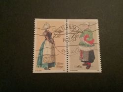 Folkdräkter facit nr 1108 SX1  lyxstämplat par VETLANDA