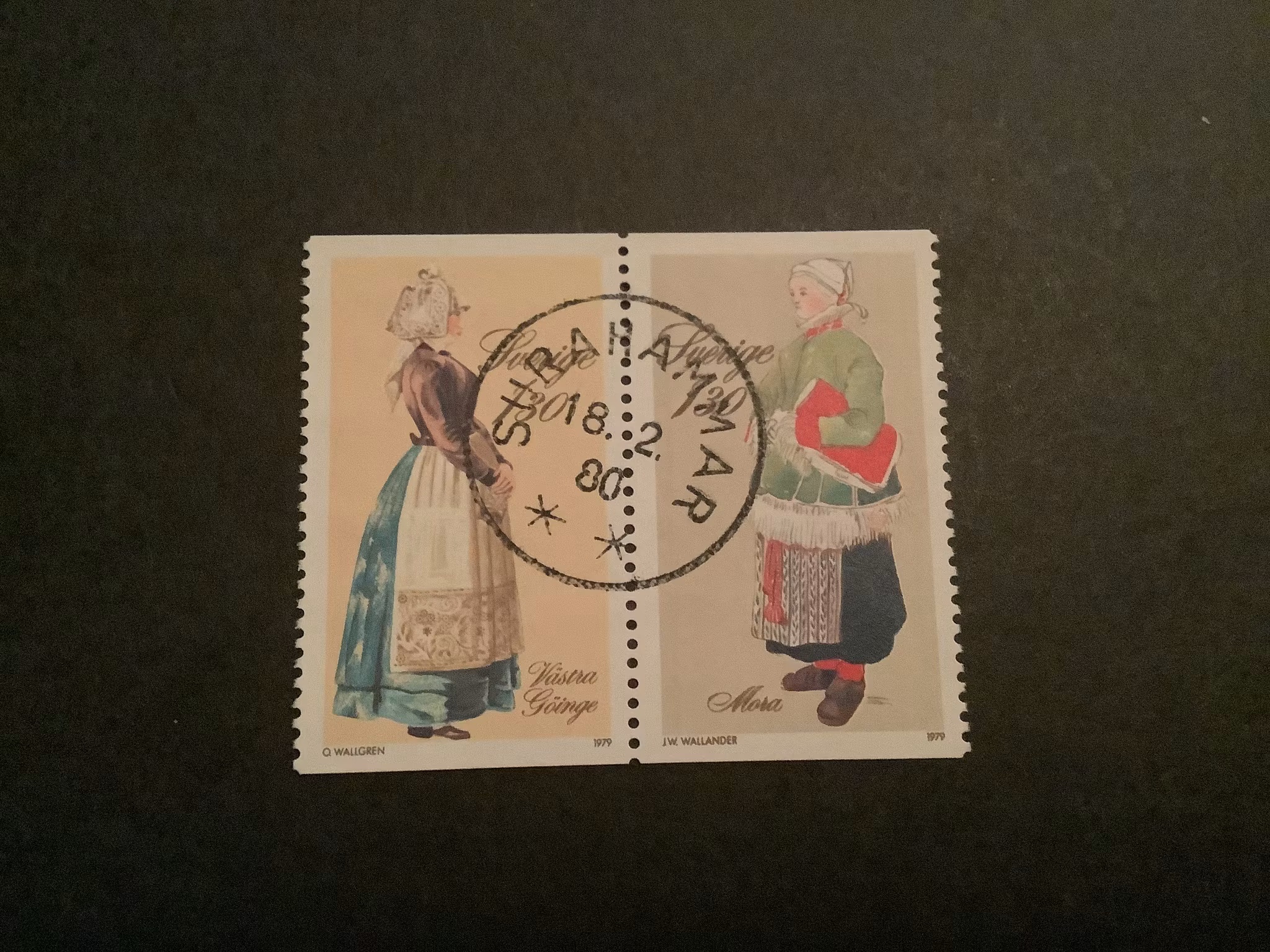 Folkdräkter facit nr 1109 SX1 praktstämplat par SURAHAMMAR