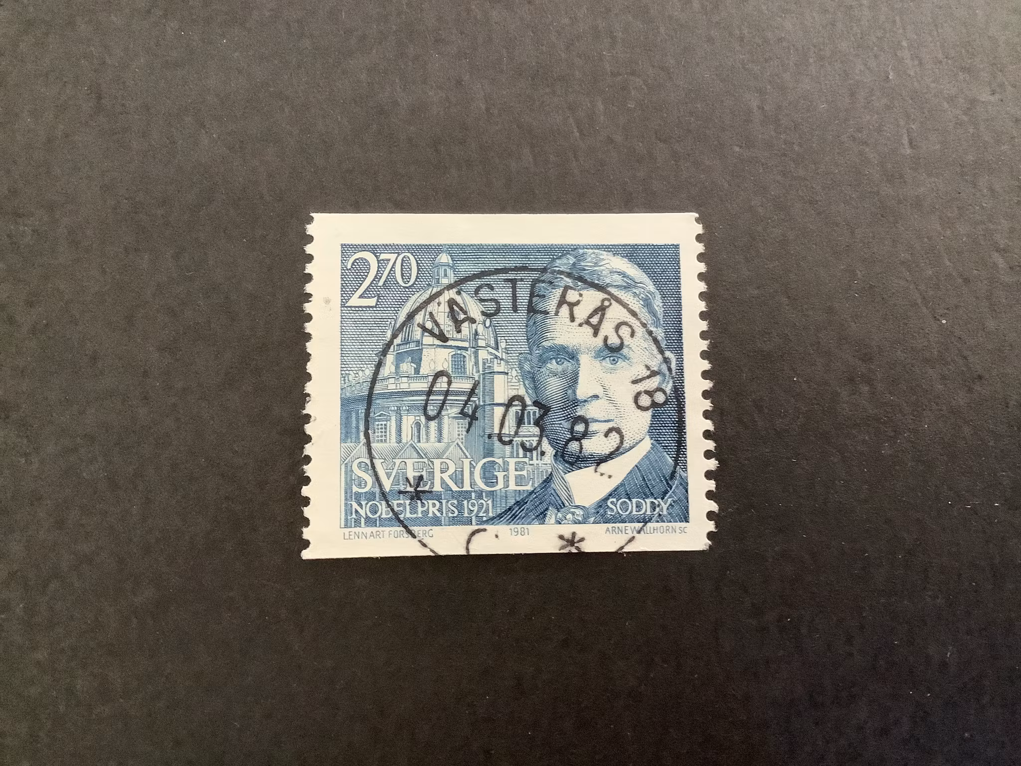 Nobelpris 1921 facit nr 1194 praktstämplat VÄSTERÅS 18