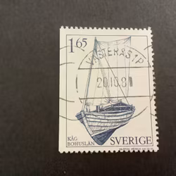 Allmogebåtar facit nr 1169 lyxstämplat VÄSTERÅS 1 P