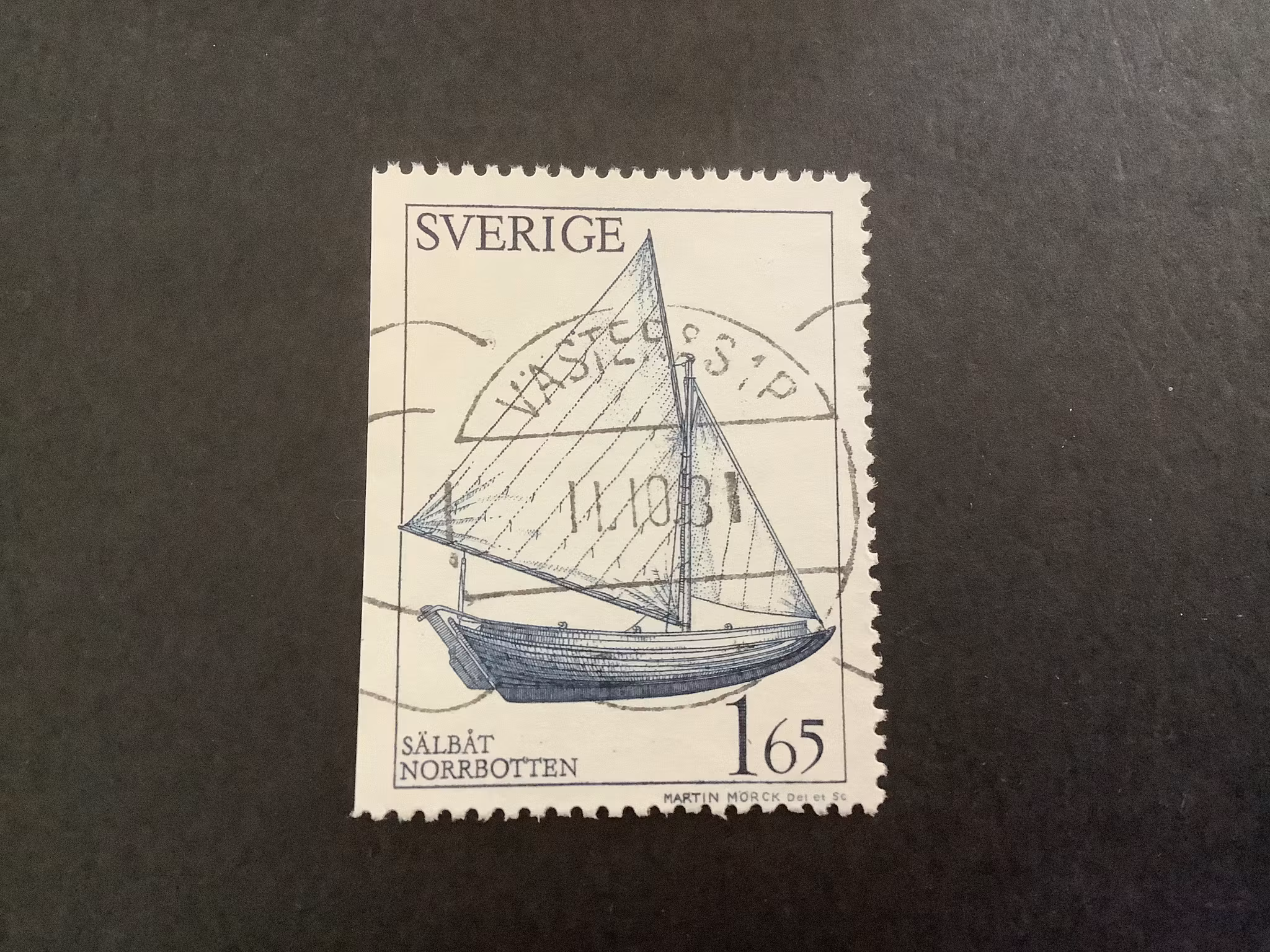 Allmogebåtar facit nr 1171 lyxstämplat VÄSTERÅS 1 P