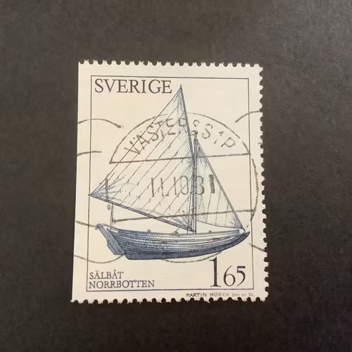 Allmogebåtar facit nr 1171 lyxstämplat VÄSTERÅS 1 P