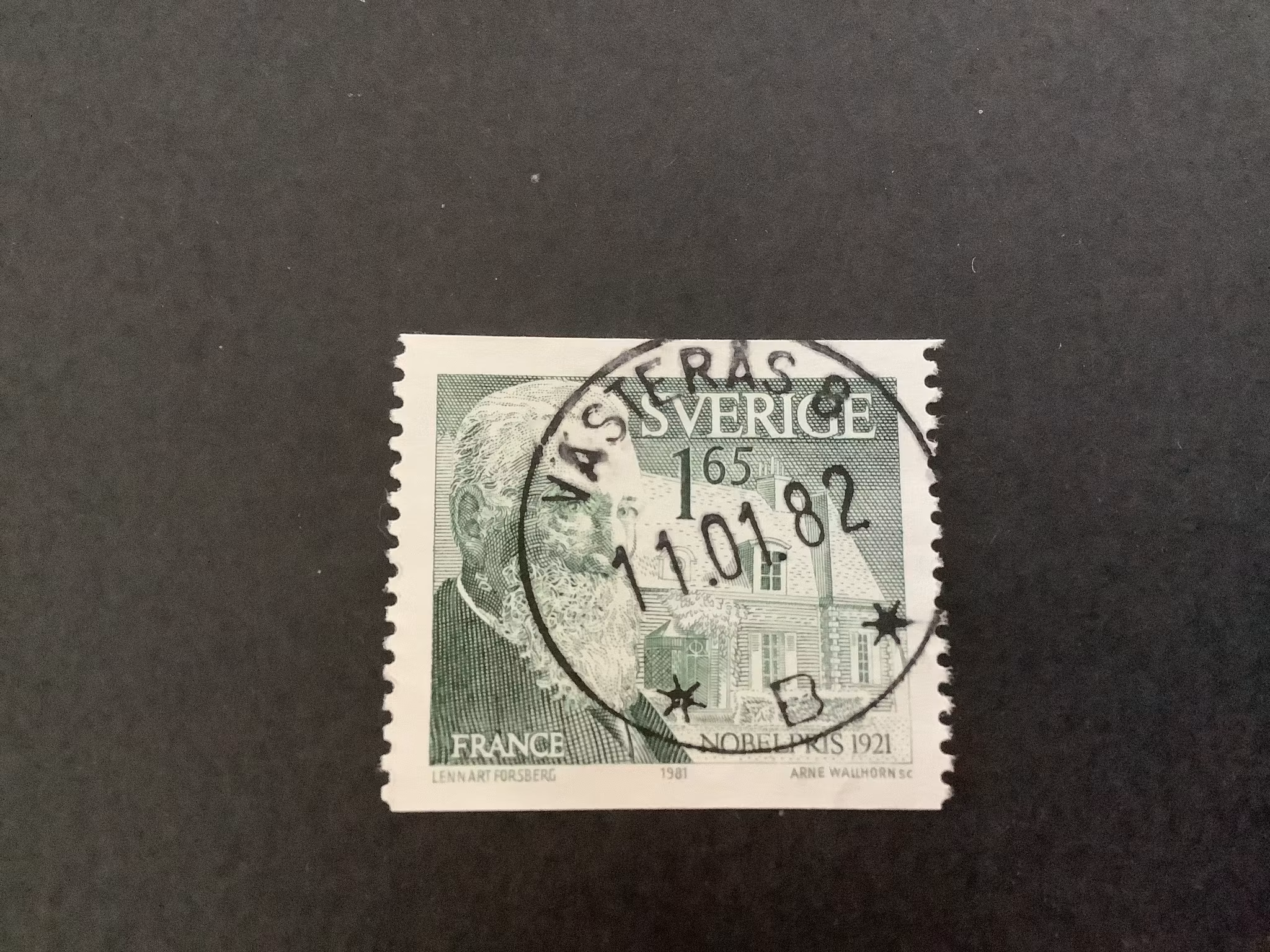 Nobelpris 1921 facit nr 1193 praktstämplat VÄSTERÅS 8