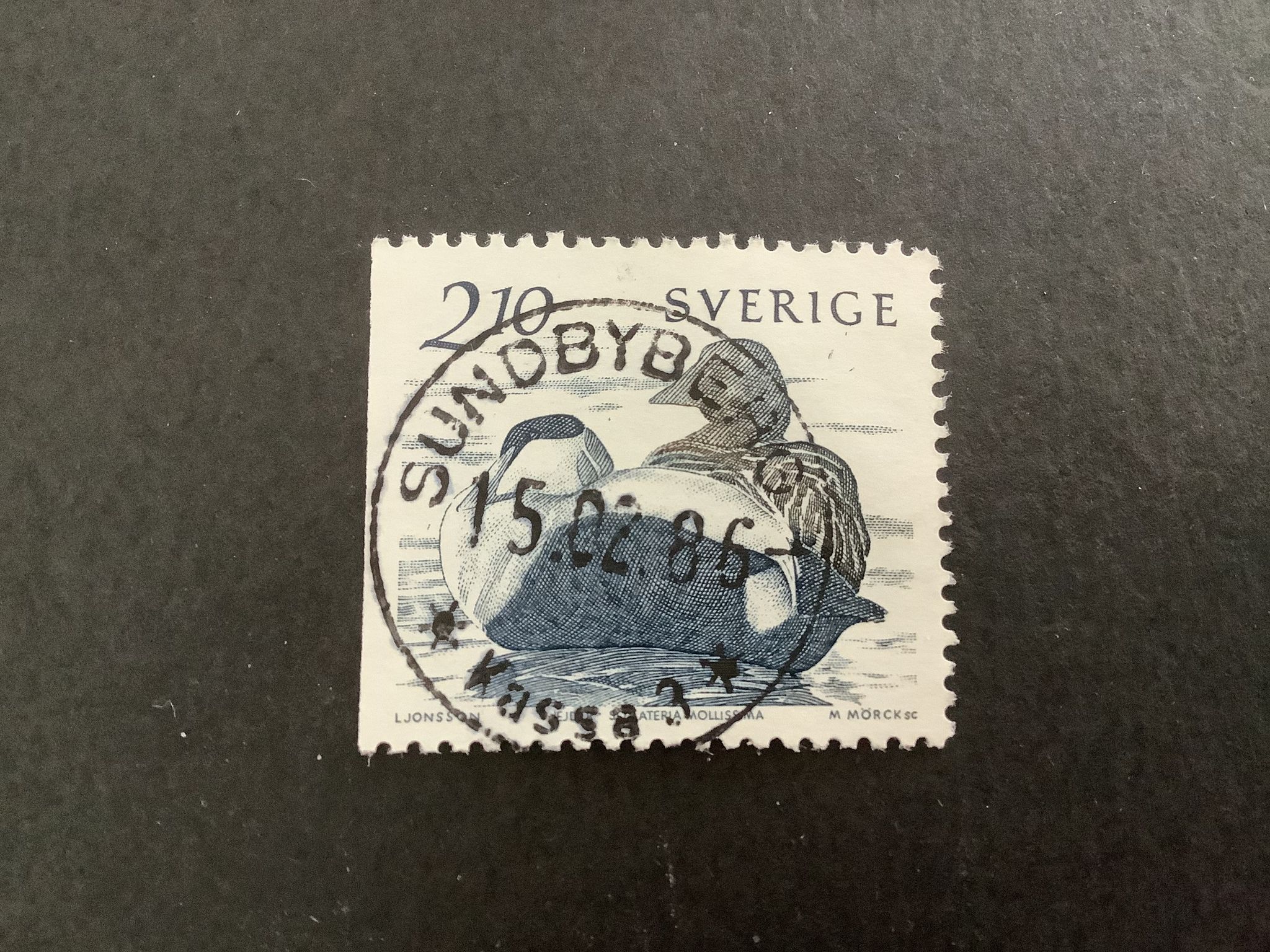 Fåglar vid vatten facit nr 1393 lyxstämplat SUNDBYBERG  1