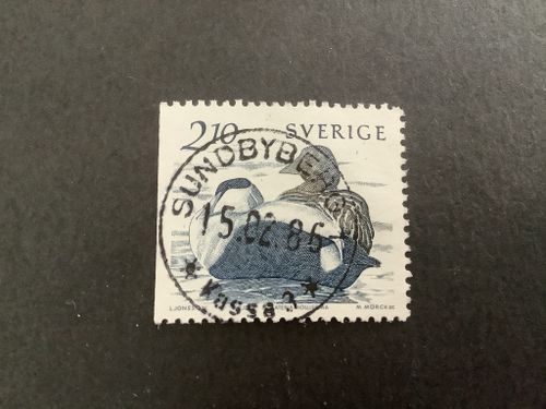 Fåglar vid vatten facit nr 1393 lyxstämplat SUNDBYBERG  1