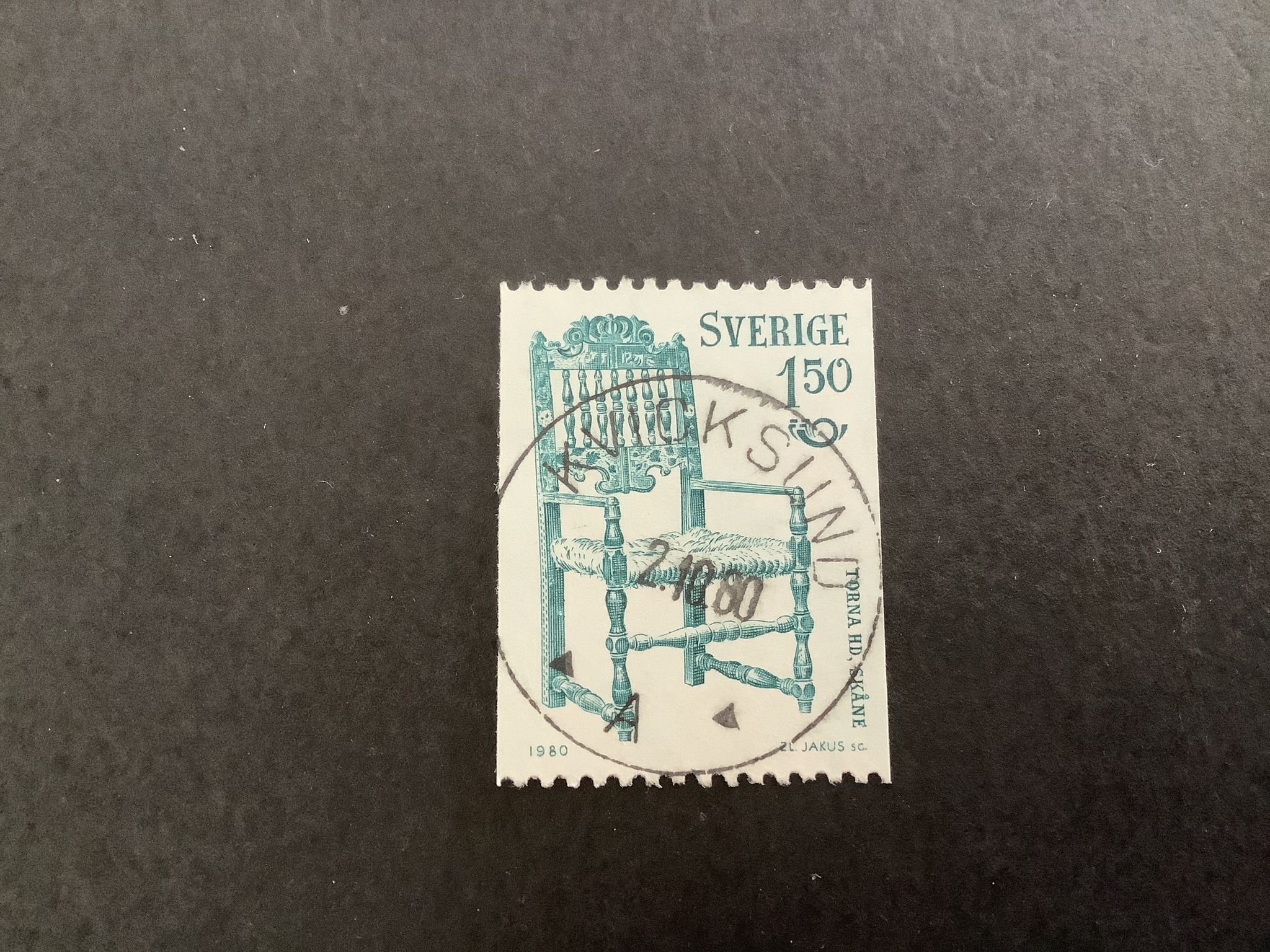 Nirden V facit nr 1132 praktstämplat KVICKSUND