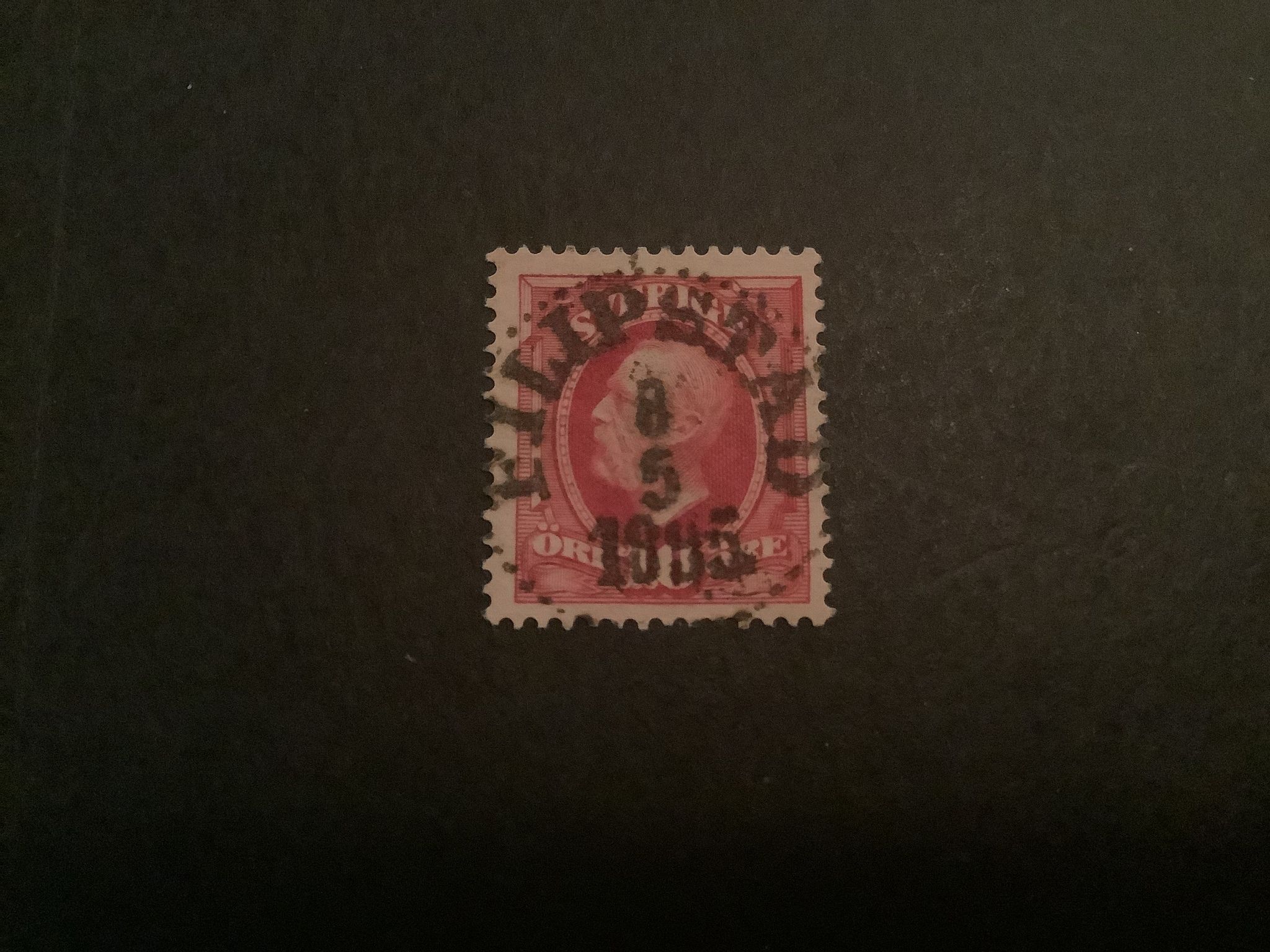 Oscar II facit nr 54 lyxstämplat FILIPSTAD