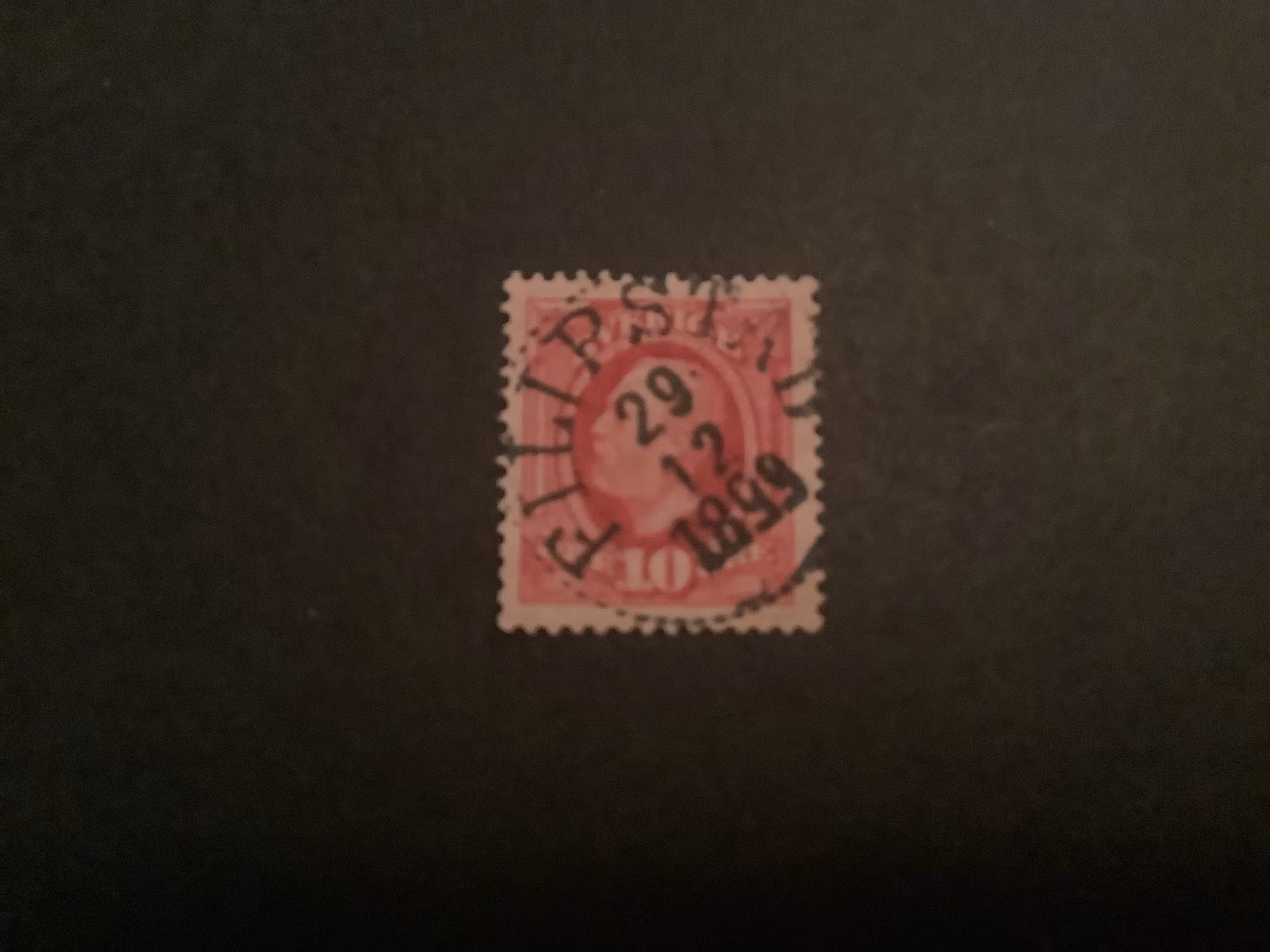 Oscar II facit nr 54 praktstämplat FILIPSTAD