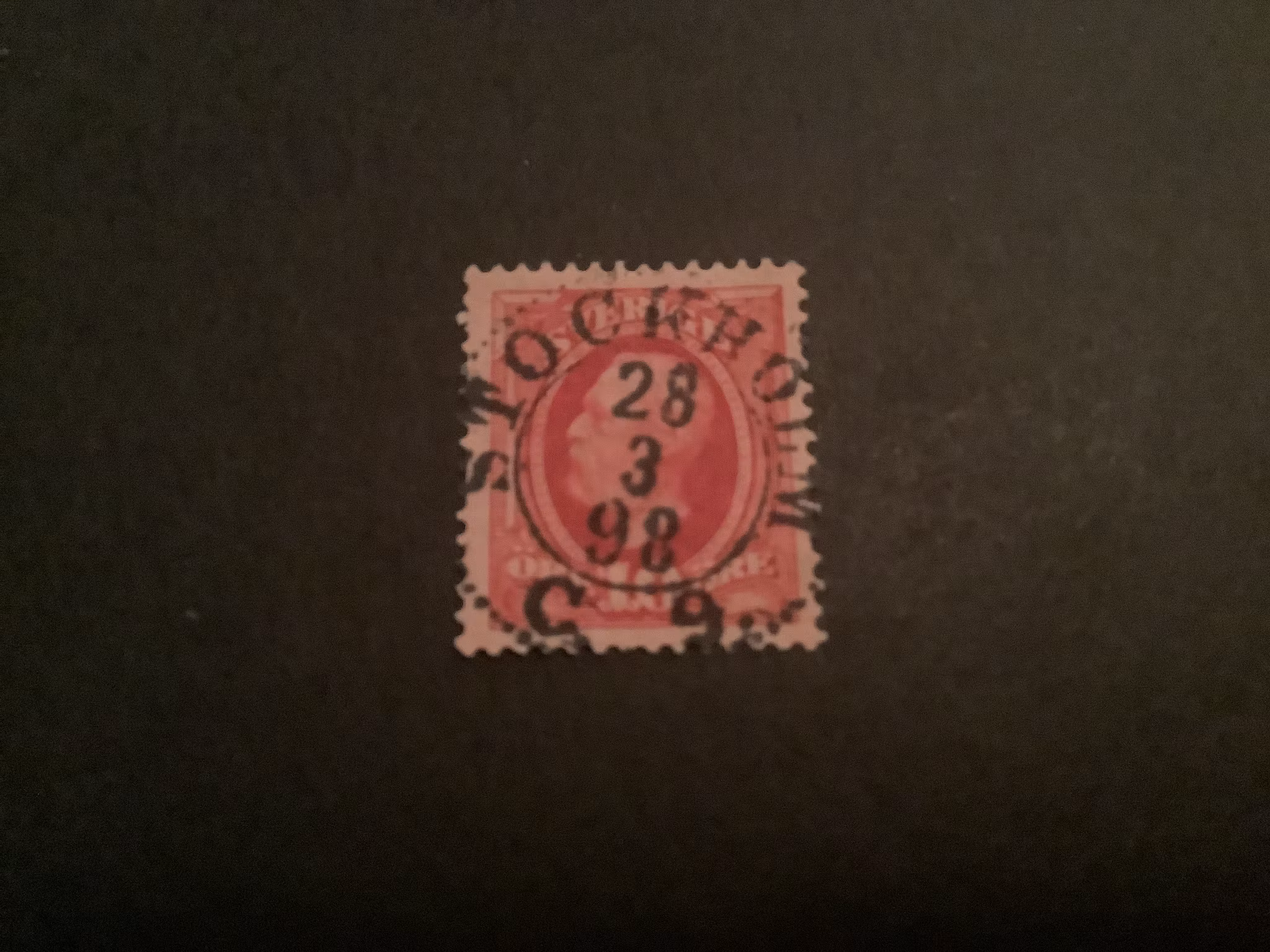 Oscar II facit nr 54 lyxstämplat STOCKHOLM C9