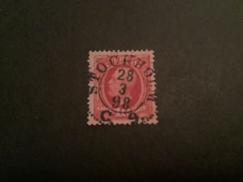Oscar II facit nr 54 lyxstämplat STOCKHOLM C9